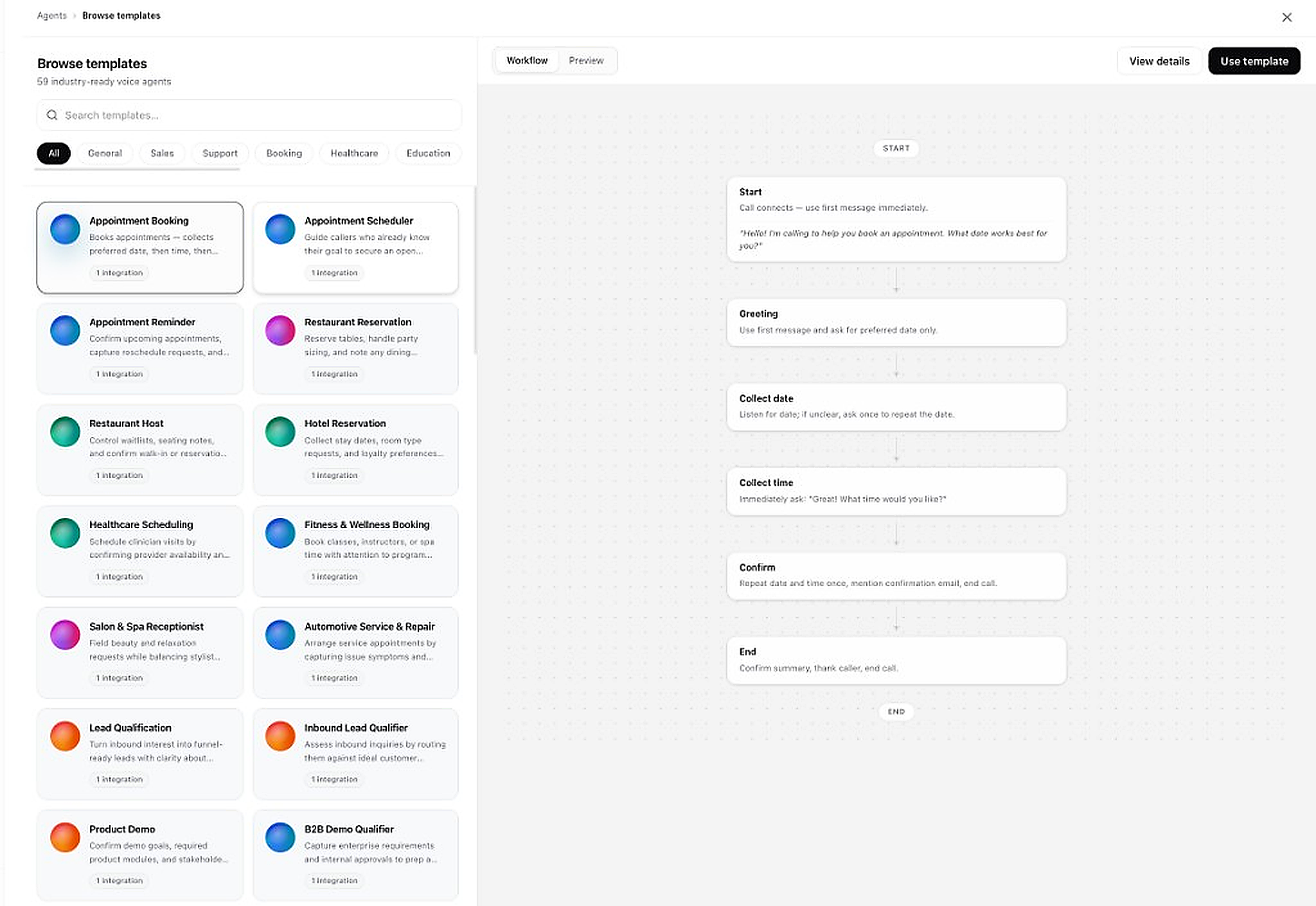 Browse agent templates