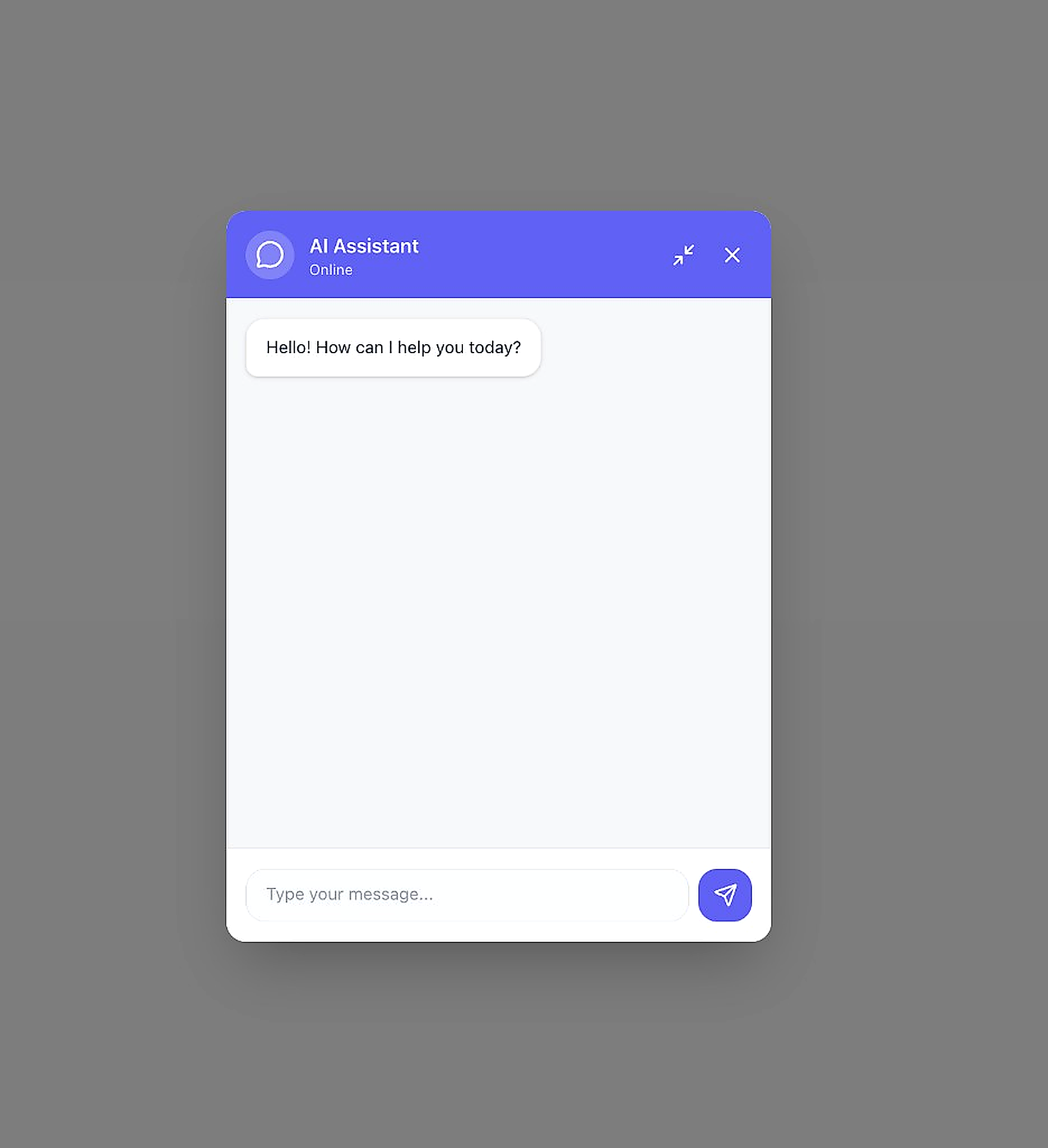 Chatbot widget preview